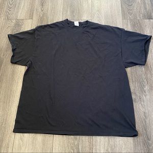 Short sleeve blank black t shirt 2XL
